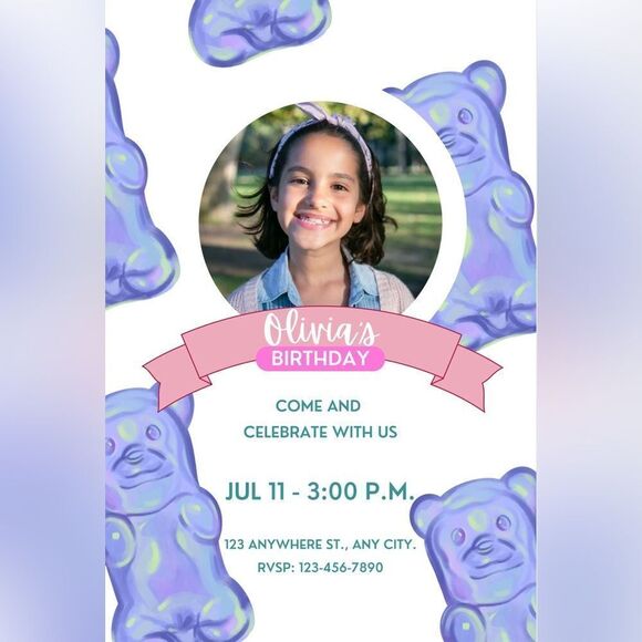 20 Personalized Birthday Party Invitations - Picture 1 of 2